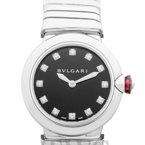 BVLGARI LVCEA Tubogas Quartz Diamond Black Dial - Picture 7 of 8